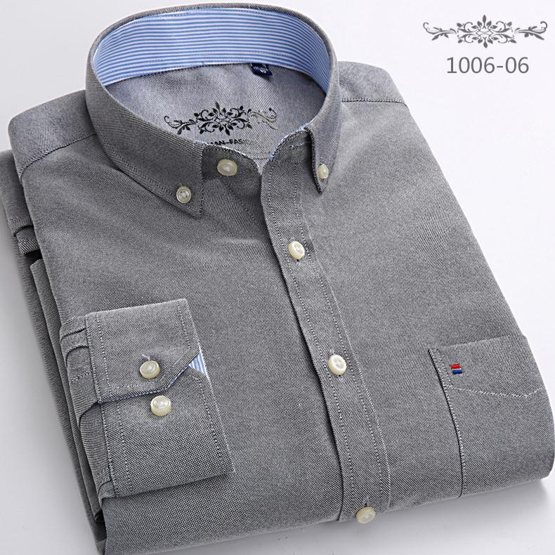Men‘s Fashionable Cotton Blend Long Sleeve Oxford Shirt - Premium Quality Breathable, Button Up Design - Ideal for Business & Formal Events