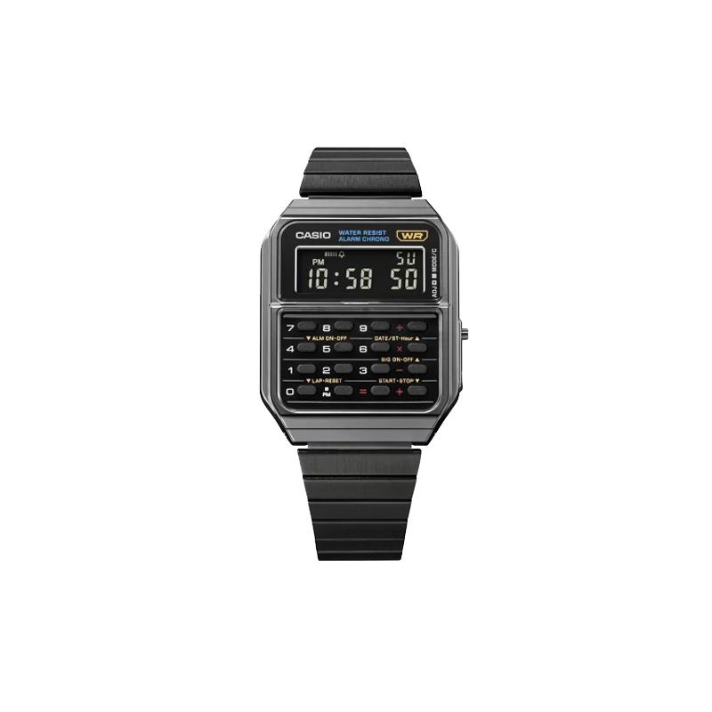 Casio Life Waterproof Quartz Steel Strap Men's Watch Black Dial CA-500WEGG-1BJF