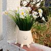 Cute Plant Pot Desktop Planter Decorative Garden Decoration Flowerpot Resin for Indoor