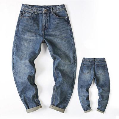 Klasik Stil erkek Kot İş Yumuşak Mikro Streç Gevşek denim pantolon Erkek Rahat Pantolon Sokak Giyim