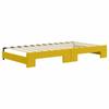 Pull Out Daybed with Drawers Yellow 100 x 200 cm Velvet