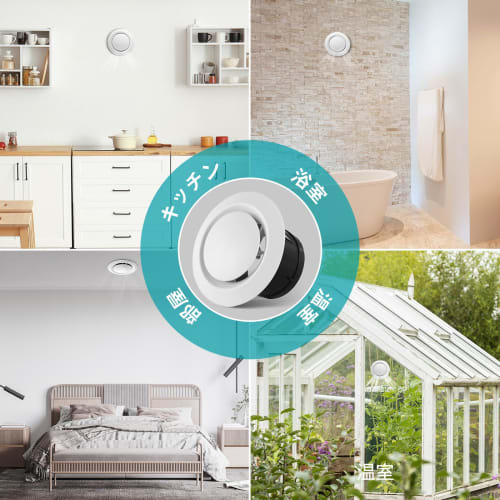 Okryain Ventilation Vent Cover, Rotating Air Intake, Duct Vent, Indoor Ventilation Vent, Ventilation Parts for Natural Ventilation, Connects To Duct H