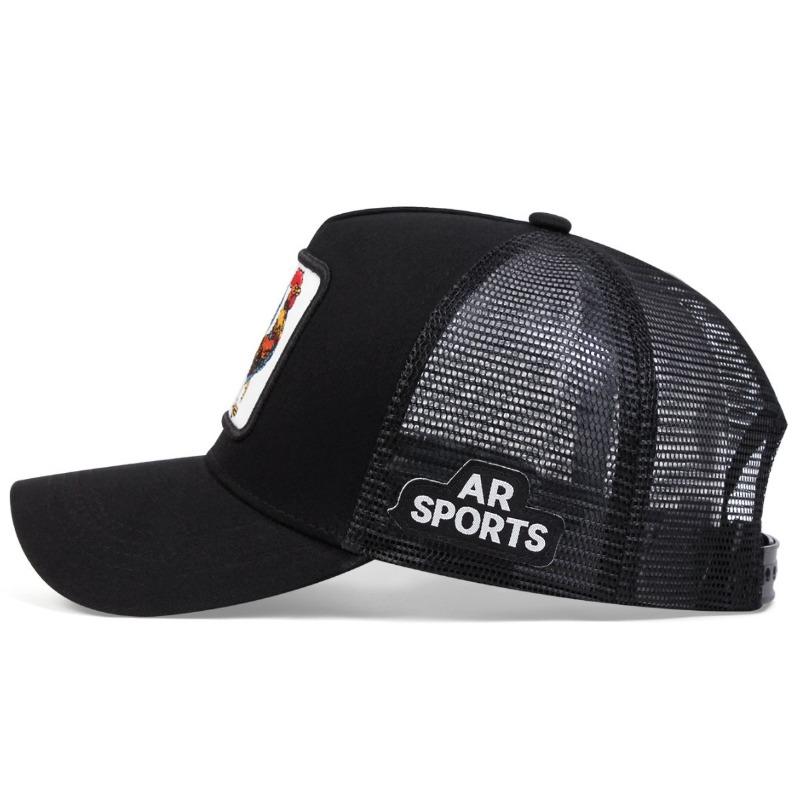 Animal Baseball Cap Cartoon Sunscreen Mesh Embroidery Truck Driver Cock Wolf Hat