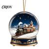 Festive Party Hanging Ornaments Christmas Crystal Ball Style Pendant with Rope, 2D Flat Acrylic Holiday Decorations Ornament for Tree Decoration