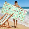 Whimsical festive cheer Print beach towel, quick drying, suitable for travel, outdoor sports, jogging, the beach and swimming, gift