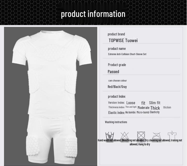 Basketball Anti-Collision Jersey & Shorts: Men's Honeycomb Compression Base Layer for Outdoor Sports