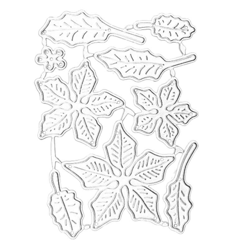 Floral Leaves Cutting Dies Embossing Die Cuts Template for Kid Gift Card Making DIY Paper Craft Scrapbooking Photo Album