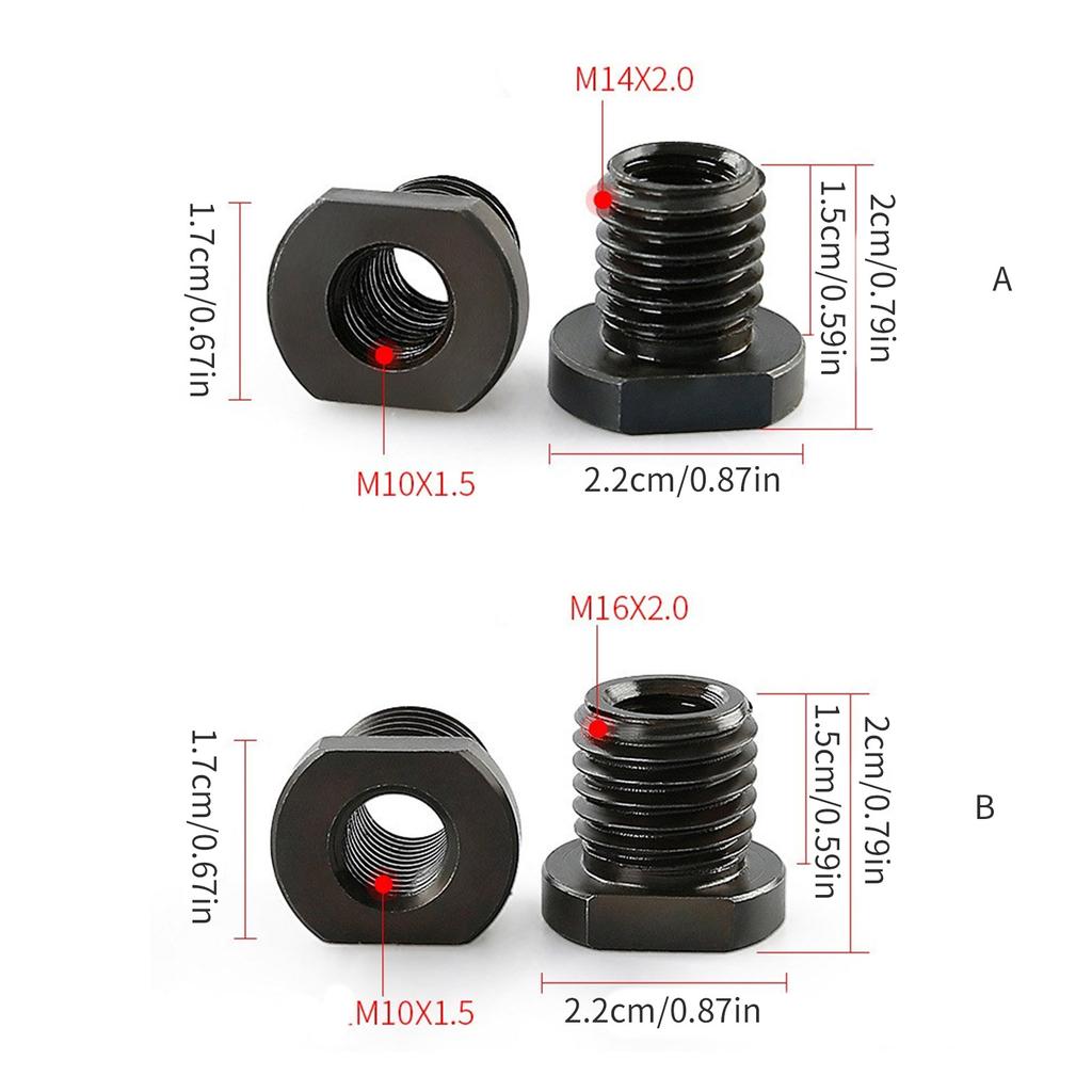Adattatore di conversione M10 a M14 M16 a transizione senza giunture per smerigliatrice angolare M10 da 100 mm Strumenti adattatori