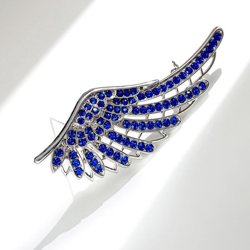 Bo Xin Yun High-Quality Crystal Wings Brooch Retro Suit Badge