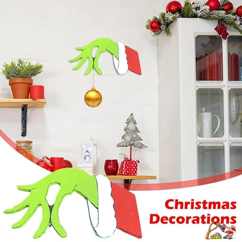 Christmas Home Decoration Thief Hand Cut Out Thanksgiving Interior Decoration Window Fireplace Christmas Thief Decorations