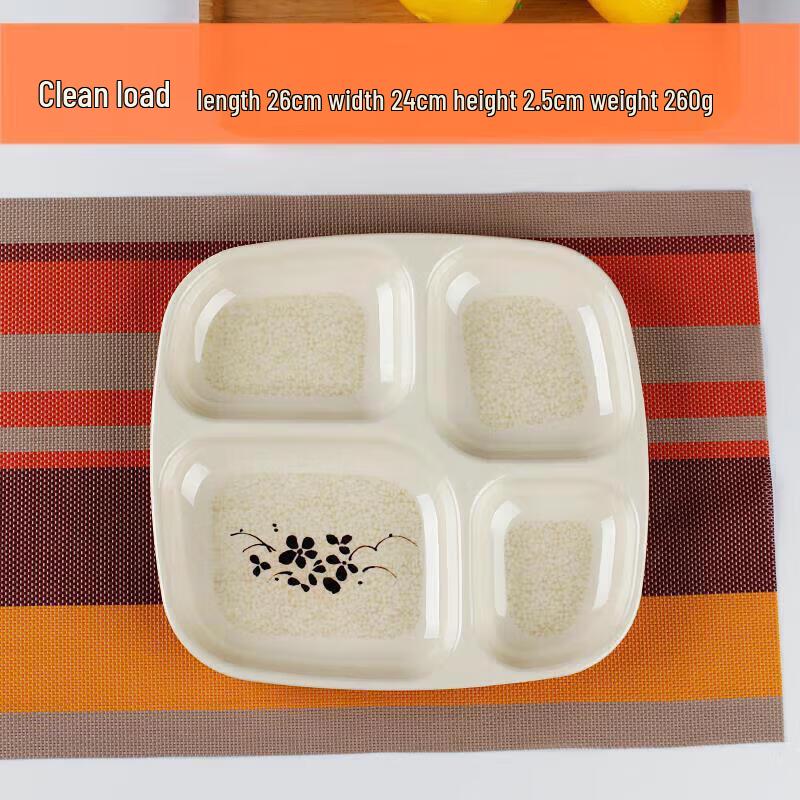 Thickened Melamine Divided Dinner Plate