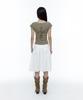 ROUGHNECK Ascii Cross Henley Neck T-Shirt Khaki Brown