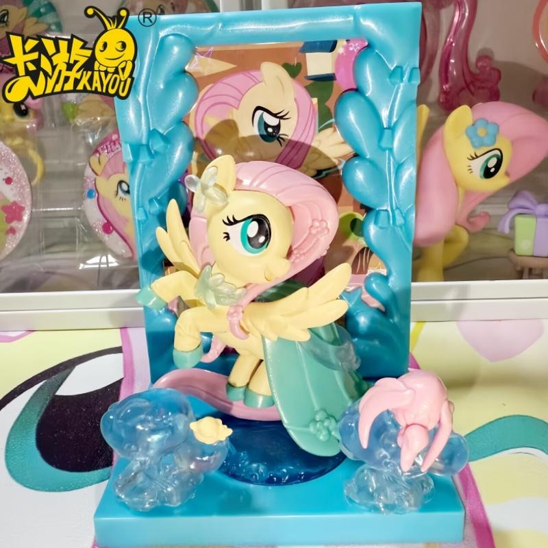 Genuine KAYOU My Little Pony Rubber Doll Magic Scene Seal The First Bullet Blind Box Rare Style Pinkie Pie Rarity Kids Gifts