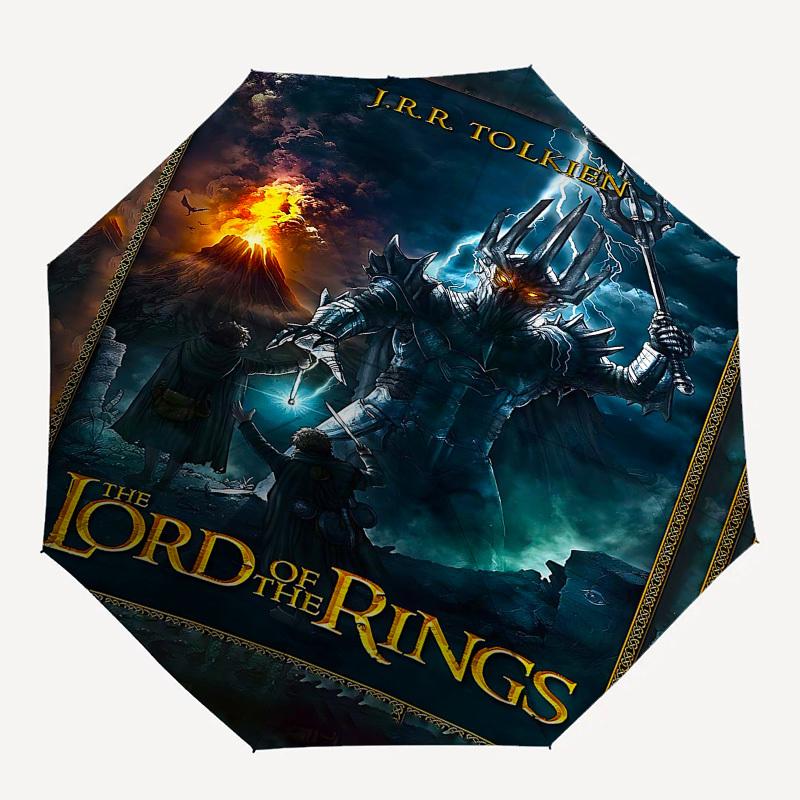 

1pc J.R.R. Tolkien, The Lord of the Rings Automatic Folding Umbrella - Compact 8-Rib Design, Durable Plastic & Iron1067L