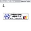 Volkswagen Series Aluminum Badge Car Body Stickers Decals For VW GTI Polo Golf Passat Tiguan Arteon Taigo Caddy Jetta CC Hub Cap