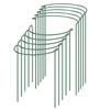 2pcs Metal Plant Support Stakes Garden Greenhouse Arrangement Semicircle Fixed Rod Indoor Flower Plant Vine Climbing Bracket