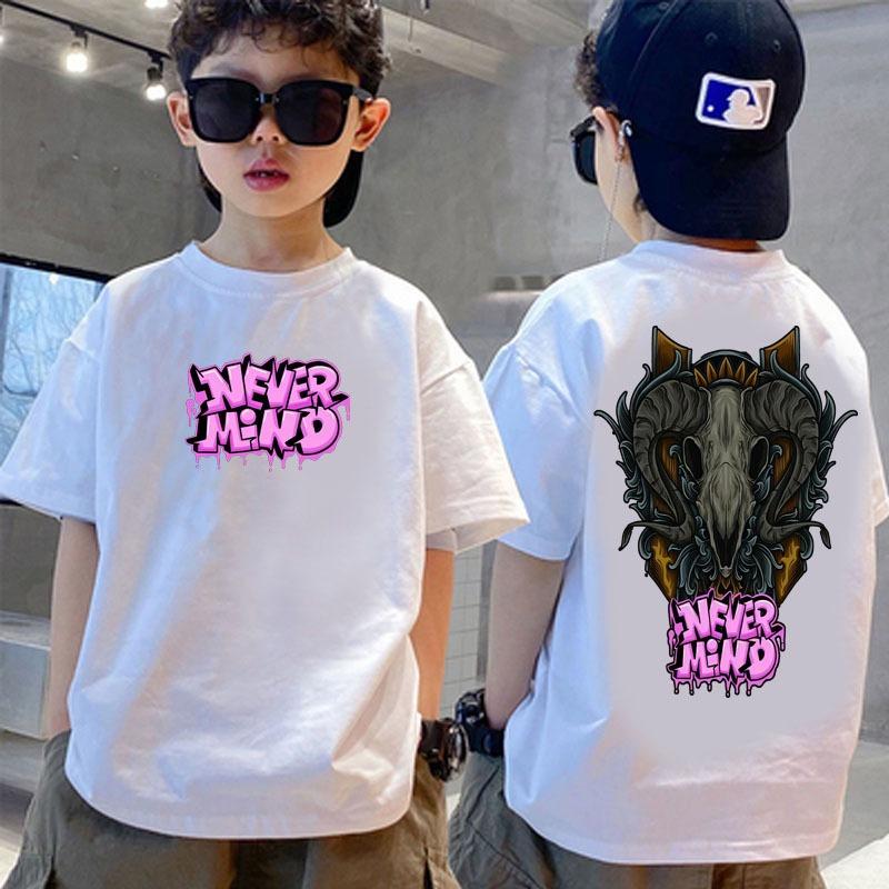 Children's T-shirt suitable for both men and women, street retro style children's shirt