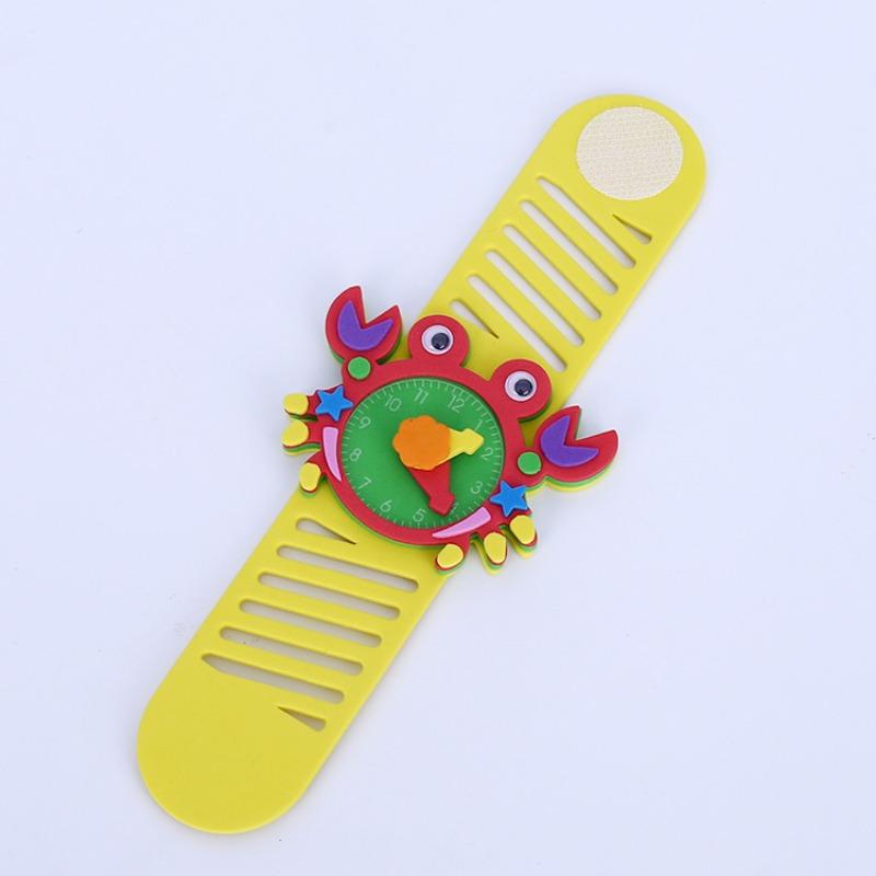 Children Kindergarten Handmade Diy Cartoon Animal Eva Watch Educational Toy Material Kit