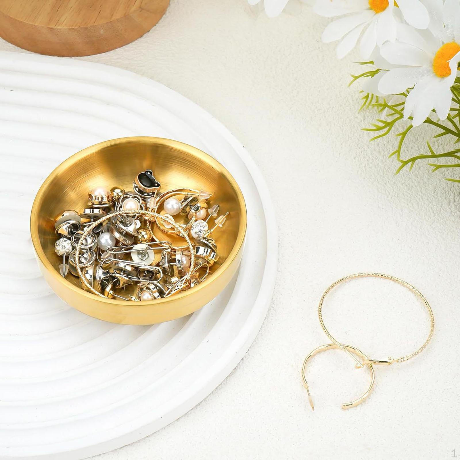 Jewelry Tray, Box, Plate Made of Stainless Steel for Rings, Necklaces, And Small 1Pcs