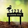 Personalized Flamingo Metal Yard Stake Garden Sign Outdoor Decor