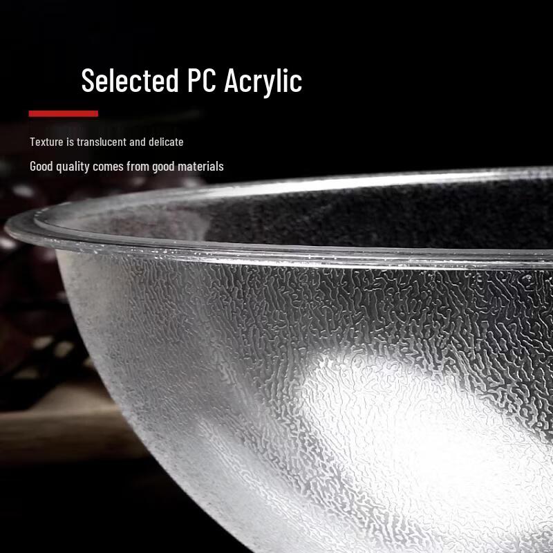 ZISIZ Round Clear PC Acrylic Self-Serve Food Basin