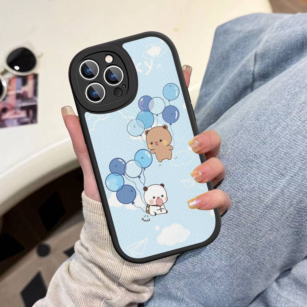 BuBu And DuDu Phone Case For IPhone 16 15 14 11 12 13 Pro Max Plus Back Leather Shell