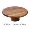 Wood Cake Stand Dessert Display Plate Kitchen Server Tray Round for Muffins Pastries Appetizers