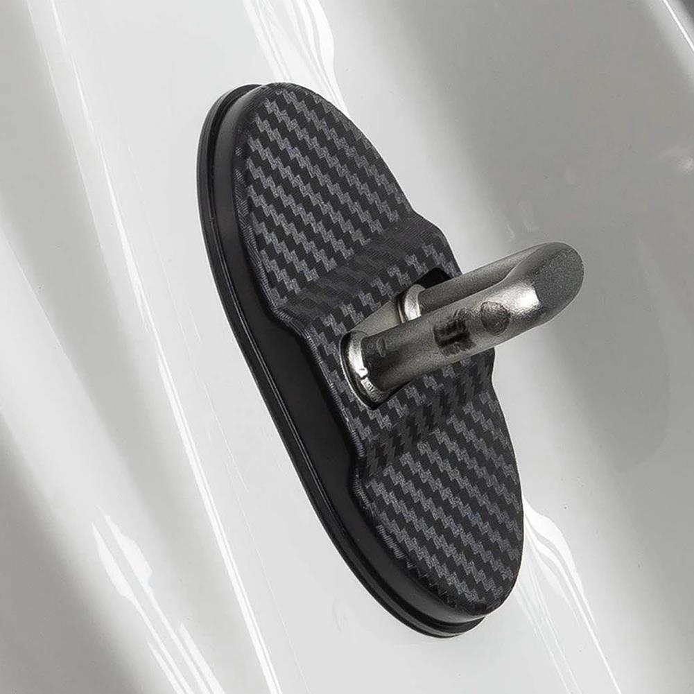 4pcs Car Door Closing Shockproof Plastic Cushion Mute Shock Absorber Protective Covers Universal Car Door Latch Accessories Interior Mirrors 6