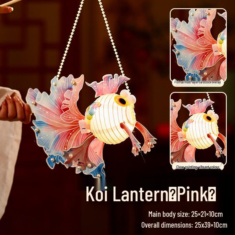 2025 Handmade DIY Goldfish Koi Children's Palace Lantern for Mid-Autumn Festival