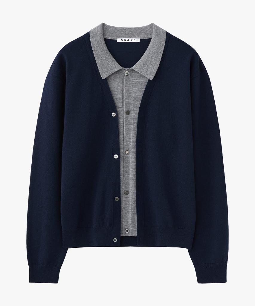 Suare Wool Washable Layered Cardigan - 3 Colors