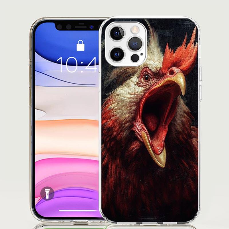 

Chicken Hen Rooster Phone Case for Apple iPhone 17 Air 16 15 Plus 14 + 13 Mini 12 11 Pro Max 7 8 SE 16Max Soft Shell Cover Coque iPhone 15 Pro Max