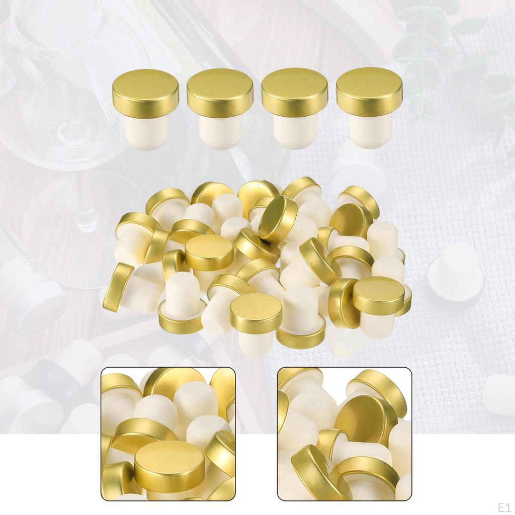36 Pieces Bottle Stoppers Beverage Sealer T Shaped Can Be Reused Soft Home Commercial 19.5mm