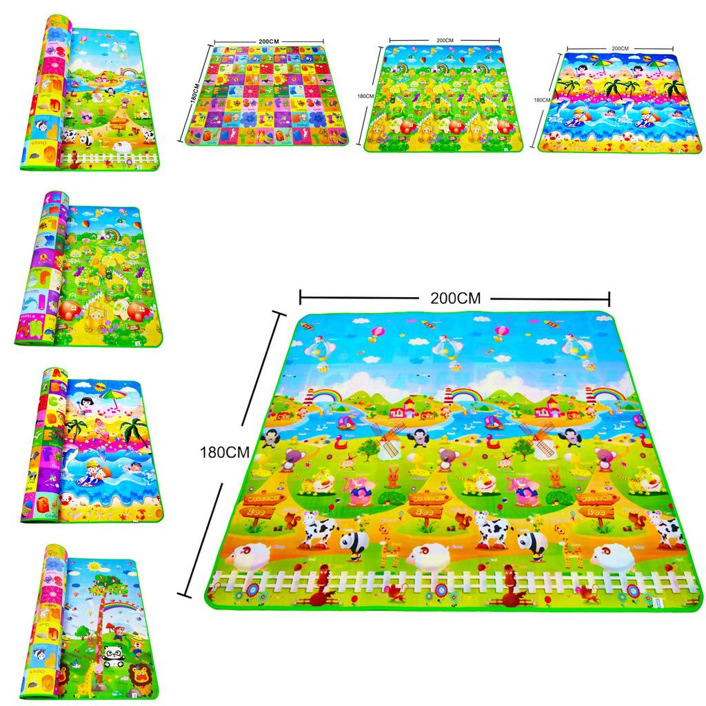 Babykrypmatta Eva-skum Vikbar Lekmatta Med Mjuk Yta För Småbarns Lärande Och Babyutveckling