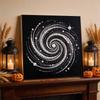 Galaxy Spiral Pearl Art Kit with Frame 3D Shiny Bead Canvas for Wall Decor Relaxing Craft Projects Living Room Artistic Decoration