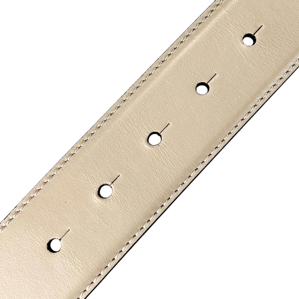 Great VERSACE Belt Medusa Motif Buckle Beige Calf Leather Mens Used