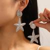 Holiday Style Starfish Earrings Conch Geometric Versatile Exaggerated Earrings for Women