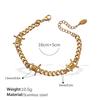 Meier Thorny Cuban Chain Men's Bracelet Stainless Steel Plated 18k Gold Trendy Fashion Hip Hop Necklace