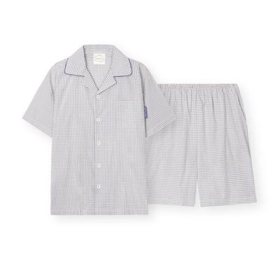 [ORCITE] Men's Blue Frame Short-sleeve Pajama Set H142 [Shipped from Korea] 100% Authentic