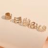 Vintage C Shape Clip on Earrings 5 Piece Set No Piercing Multi Layer Hollow Leaf Design Personalized Ear  Jewelry  Gift