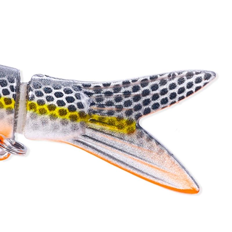 3Pcs Slow Sinking Fishing Baits Wobblers Multiple Sections Fishing Lures 3D Artificial Fishing Lures Swimbait Wobblers