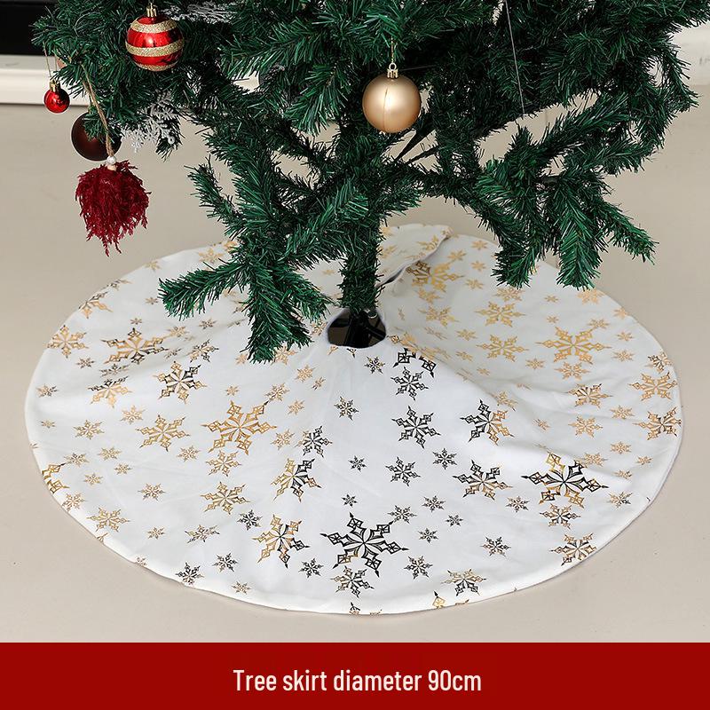 Creative Cartoon Print Christmas Tree Skirt - Festive Home & Party Decoration