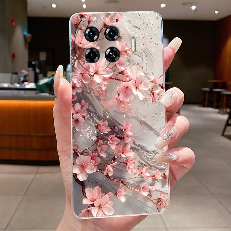For Tecno Spark 20 Pro Plus Phone Cases Flower Butterfly Back Cover Tecno KJ7 Spark 20 Pro+ Fundas Soft Silicone TPU Jelly Case