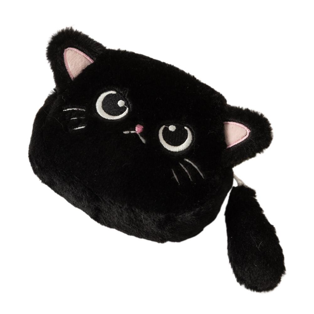 Furry Cartoon Cat Wallet Large-capacity Earphone Bag Plush Bag Keychain Pendant Storage Bag for Lipstick Jewelry For Women