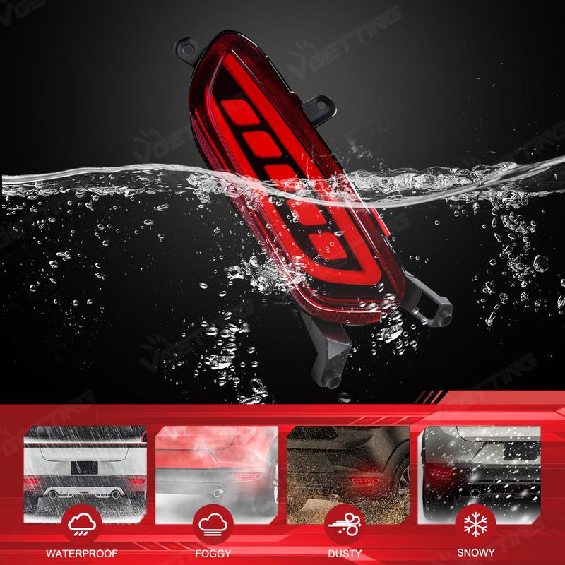 LED Rear Bumper Reflector Lights For Mazda CX-3 CX3 2015 2016 2017 2018 2019 Brake Warning Dynamic Turn Signal Lamps Left/Right