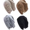 Soft and Skin Friendly Plus Velvet Baotou Pile Hat Warm Knitted Hat