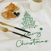 Square Christmas Tree Decoration Cloth 40*48cm Embroidered Napkins Christmas Hanging Cloth Kitchen