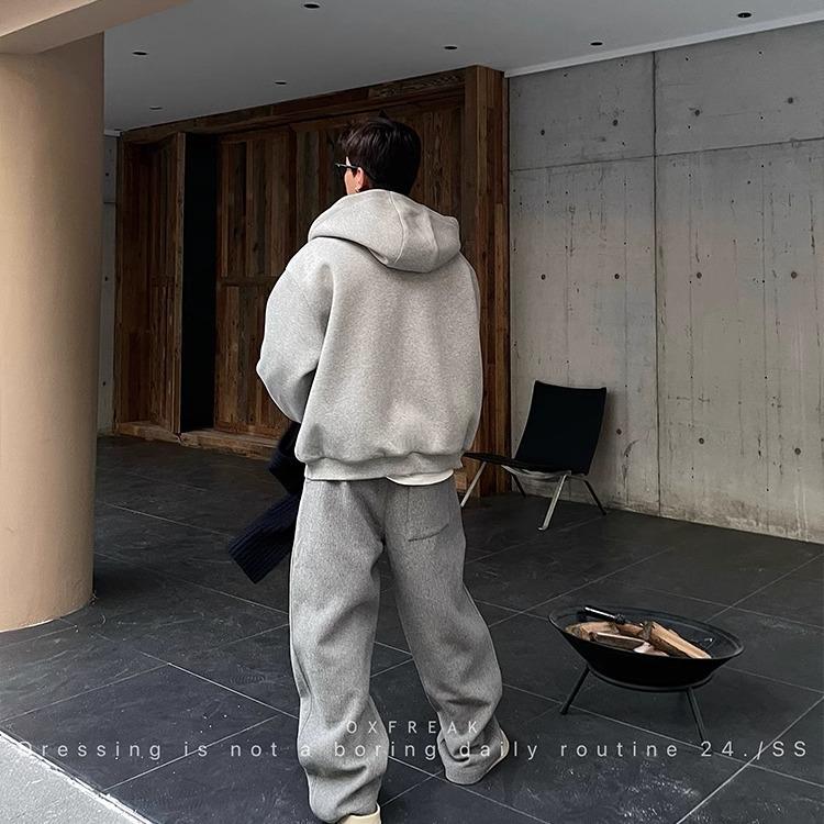 OXFREAK Heavyweight Men's Double Zipper Hooded Cardigan for Autumn/Winter 2025