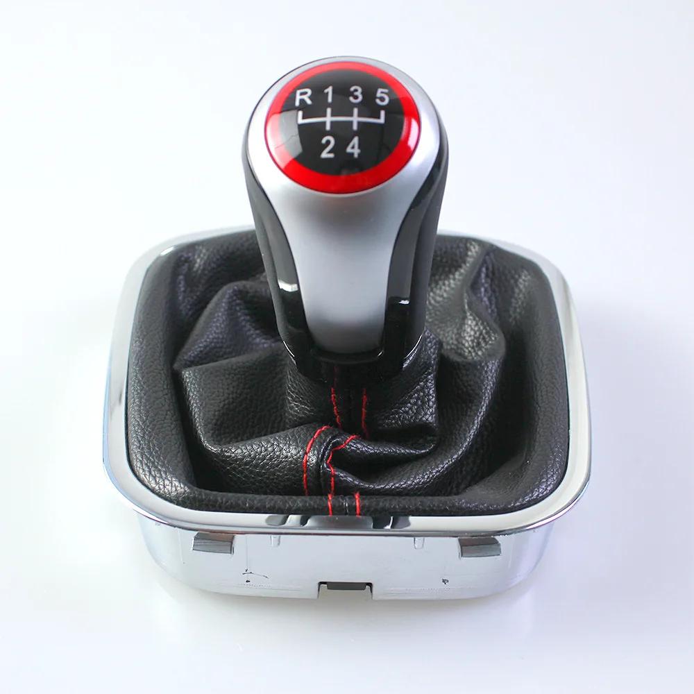 New Style Gear Shift Knob for VW Polo 6r 6c Hatchback Sedan 2011-2019 MT 5/6 Speed Level Change Knob with Gaiter Boot Cover