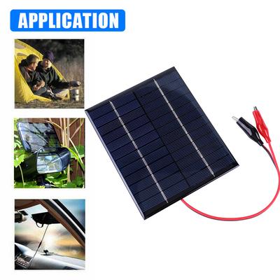 5W 12V Solarzelle Wasserdichtes Tragbares Solarmodul DIY Polysilizium Solar Epoxid Zelle Ladegerät für Lampe Ventilator Pumpe für Outdoor Camping