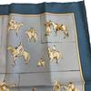 Hermes Journey To Niger Silk Silk Carre 45 Scarf Blue Silk Women Used